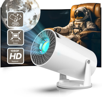 OneXsale Mini Video Projector home theater Led smart portable 4k mini hy300 projector (1000 lm / 1 Speaker / Remote Controller) Portable Projector(White)