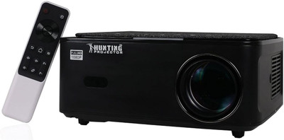 HUNTING PROJECTOR Warrior 008(1800 ANSI /LAMP Life 50000 HRS/Full HD 1080 4K Support) (13000 lm / 1 Speaker / Wireless / Remote Controller) Portable Projector(Black)