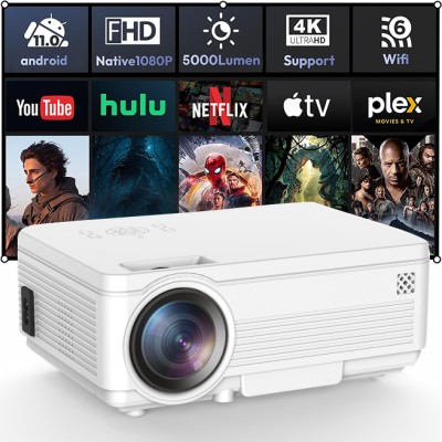 UNIGEN UNIPLAY 200 5K Lumens 1080P Full HD (4500 lm / Remote Controller) Portable Projector(White)