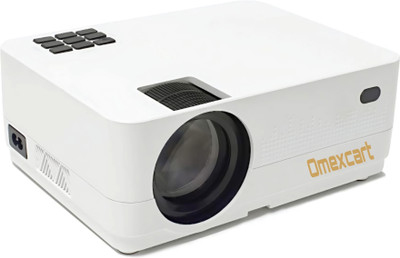 Omexcart Android Smart Projector 3800 Lumens New Wifi6 BT 5.0 Dolby Digital (3800 lm / 2 Speaker / Wireless / Remote Controller) Portable Projector(White)