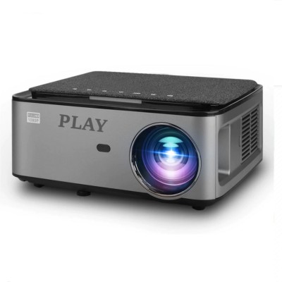 PLAY MP4 Latest Android 9.0 Advance Technology 4k 3D Full HD LED Smart Projector (6800 lm / Wireless / Remote Controller) Portable Projector(Black)
