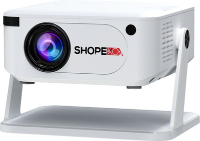Shopexo HA109 4K Support Native Full HD Android 11 Bluetooth Wifi Free Style (5000 lm / 1 Speaker / Wireless / Remote Controller) Portable Projector(White)