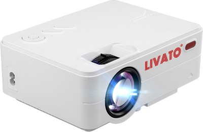 Livato RD813 WiFi Full Hd 1080p Modulated at 720p 4000 Lumens High Brightness (4000 lm / 1 Speaker / Wireless / Remote Controller) Portable Projector(White)