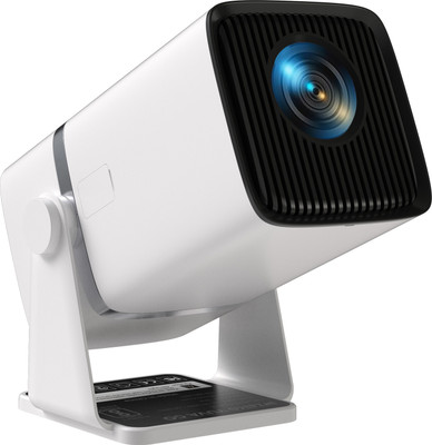 WZATCO Yuva Go, Android 13.0, Rotatable Design, Support 1080P, Auto Keystone (8400 lm / 1 Speaker / Remote Controller) Projector(White)