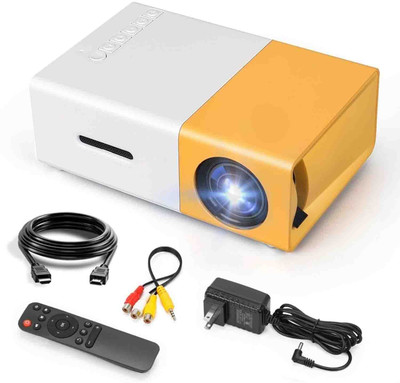 Hespa LED Mini Projector For Home Theatre (3000 lm / Remote Controller) Portable Projector(Yellow)