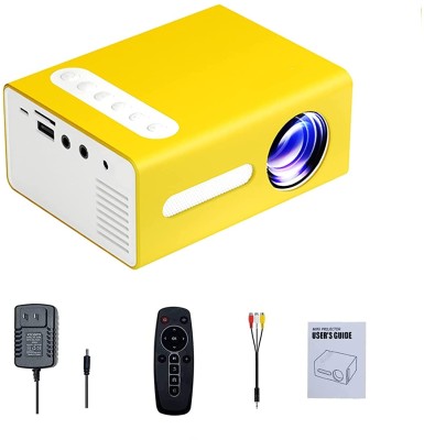 VOLTAC Mini Home Theater with Remote Controller, Support HDMI, AV, SD, USB (1000 lm) Portable Projector(GLOSSY YELLOE)