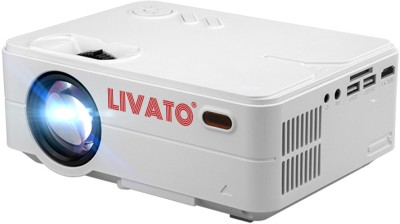 Livato Truecast Full HD (5000 lm / 1 Speaker / Wireless / Remote Controller) Portable Projector(White)