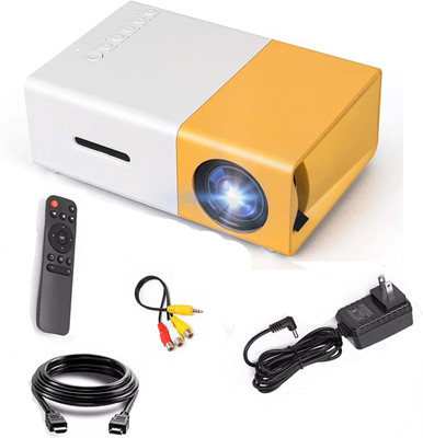 Mudo Mini Projector Home Theater LED Projector WSK42 (600 lm / Remote Controller) Portable Projector(Yellow)