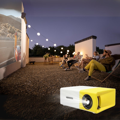 Sagar Enterprises Mini Projector Full Colour LED Video Projector for Children Present with Anycast (1000 lm) Projector(Yellow)