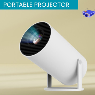 Guggu Mini HD Projector for Home 4KSupport With Built-in App Netflix/Prime/YouTubeH464 (4500 lm / 1 Speaker / Wireless / Remote Controller) Portable Projector(White)
