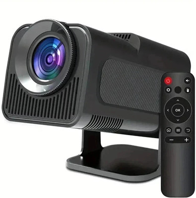 Livato HY320 Mini 4K Support,Native HD Android/Wifi/Bluetooth Autokeystone Freestyle (5000 lm / 1 Speaker / Wireless / Remote Controller) Portable Projector(Black)