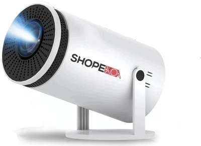Shopexo HY300 Full HD Native 720P Support Android 11 Wifi BT Freestyle Auto Keystone (4500 lm / 1 Speaker / Wireless / Remote Controller) Portable Projector(White)