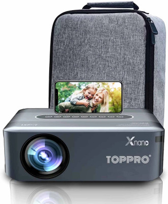 TOPPRO X1s FullHD Android 9.0 2GB/16GB Storage 2.4G/5G WiFi/BT 5.0 Voice Control Remote (12000 lm / 1 Speaker / Wireless / Remote Controller) Portable Projector(Grey)