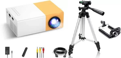 TOTAL Mini Home Theater with Remote Controller, Support HDMI, AV, SD, USB (4000 lm) Portable Projector(DARK YELLOW)