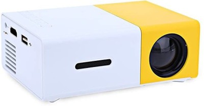 NAFA 600LM LCD Mini Portable Projector Device with Remote Controller (Yellow, White) (600 lm / Remote Controller) Portable Projector(Yellow, White)