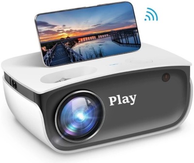 PLAY 2022 PP9 Full HD 1080p Projector for Home Office Classroom 1080P 300 inch Screen (4000 lm / Wireless / Remote Controller) Portable Projector(Black/Silver)