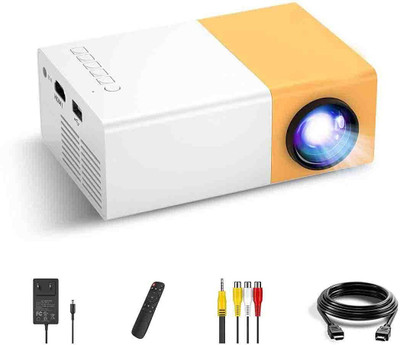Mudo Mini built-in Speaker Projector For Home Theatres (600 lm / Remote Controller) Portable Projector(Yellow)