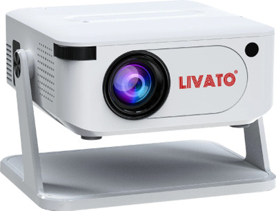 Livato HA109 4K Support Native HD Android 11 Freestyle Auto Keystone (5000 lm / 1 Speaker / Wireless / Remote Controller) Portable Projector(White)