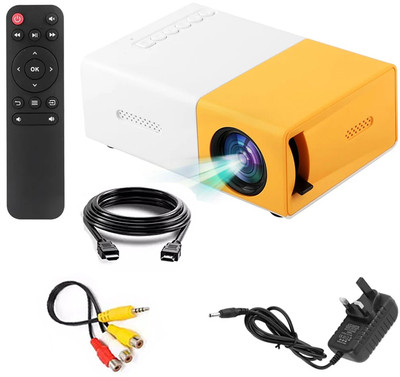 Mudo Mini Projector Home Theater LED Projector WSK72 (600 lm / Remote Controller) Portable Projector(Yellow)