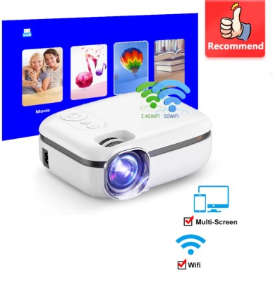 PLAY Advance LED Projector with Wi-Fi Full HD 1080P for TV Beamer Projector 3500 lm LED Corded & Cordless Mobiles Portable Projector(White)