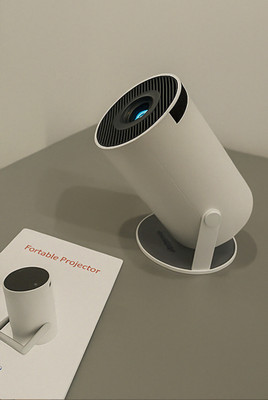 Casaquin Smart Mini Portable Projector Home Theatre Portable Design 180° Rotation White (4500 lm / 1 Speaker / Wireless / Remote Controller) Portable Projector(White)