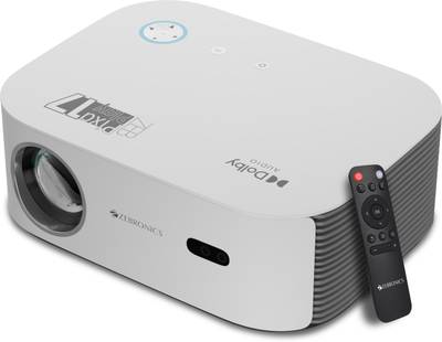 ZEBRONICS ZEB-PIXAPLAY 17 (6000 lm / Remote Controller) Android 1080p FHD with DOLBY AUDIO, WiFi Dual Band 2.4/5GHz, HDMI x2, USB, iOS mirroring, Miracast, Bluetooth v5.1, Ceiling mount Smart LED Projector