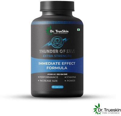 Dr.trueskin Thunder Of Zeus Capsules for men with herbal formula Pre Workout(30 Capsules, Unflavored)