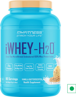 MYFITNESS iWhey H2O Vanilla Butterscotch 2kg Whey Protein(2 kg, Vanilla Butterscotch)