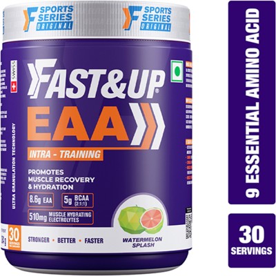 FAST&UP EAA Intra-Training drink with BCAA+Electrolyte Blend+Vitamin Booster EAA (Essential Amino Acids)(384 g, Watermelon Splash)