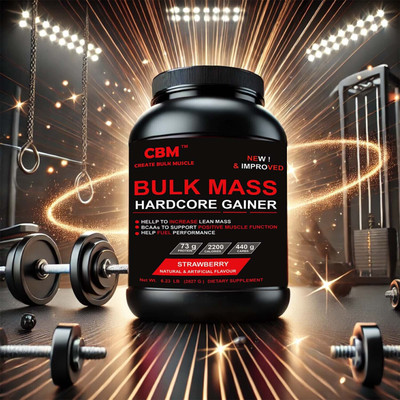 CBM BULK MASS WEIGHT GAINER 2.827KG STRAWBERRY Weight Gainers/Mass Gainers(2827 g, STRAWBERRY)