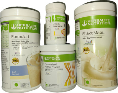 Herbalife Nutrition Formula 1 Kulfi + Protein Powder 200 G+ Shake Mate + Afresh - Lemon Protein Shake(207 g, kulfi lemon) Herbalife Nutrition Formula 1 Kulfi + Protein Powder 200 G+ Shake Mate + Afresh - Lemon Protein Shake(207 g, kulfi lemon)