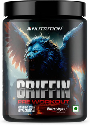 AI Nutrition Griffin Pre Workout with Nitrosigine 1050mg, L Citrulline 2300mg, Caffeine 200mg Pre Workout(200 g, Watermelon)
