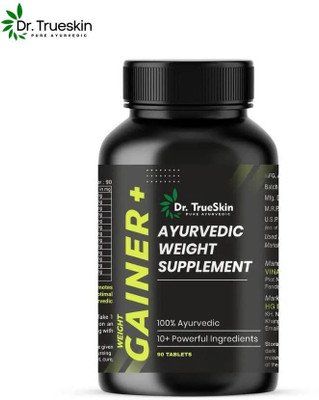 Dr.trueskin Weight Gainer+ Lean Gain Powder Weight Gainers/Mass Gainers(90 Capsules, Unflavored)