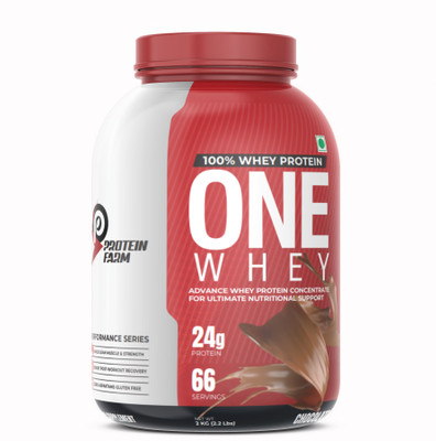 PROTEINFARM ONE WHEY Protein Powder | CHOCOLATE| I 66 servings Whey Protein Whey Protein(2 kg, CHOCOLATE)