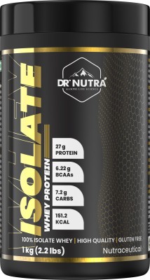 Dr.Nutra Isolate Whey Protein 1Kg Chocolate Flavor, 27gm Protein, Support Muscle Recovery Whey Protein(1 kg, Chocolate)