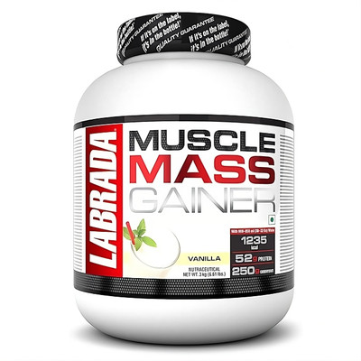 Labrada nutrition Labrada MUSCLE MASS GAINER(VANILLA) Weight Gainers/Mass Gainers(3 kg, VANILLA)