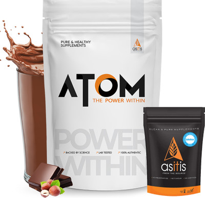 AS-IT-IS Nutrition ATOM Whey Protein Choco Hazel Fusion 1kg+ AS-IT-IS Creatine 100g (Combo Pack) Whey Protein(1100 g, Choco Hazel Fusion + Unflavoured)