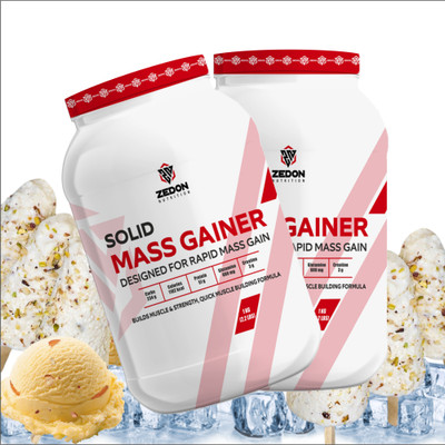 Zedon Nutrition Solid Mass Gainer High Protein Supplement New Packaging with Improved Formula Weight Gainers/Mass Gainers(1 kg, Malai Kulfi)