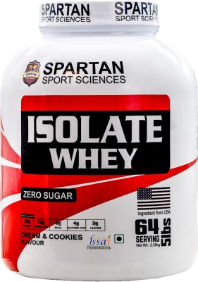 Spartan Sport Sciences Isolate Whey Whey Protein(5 pounds, Cream & Cookies)