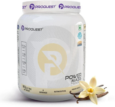 PROQUEST Power Mass Gainer with 17g Protein & 3g Creatine | High Protein High Calorie Weight Gainers/Mass Gainers(2 pounds, French Vanilla)