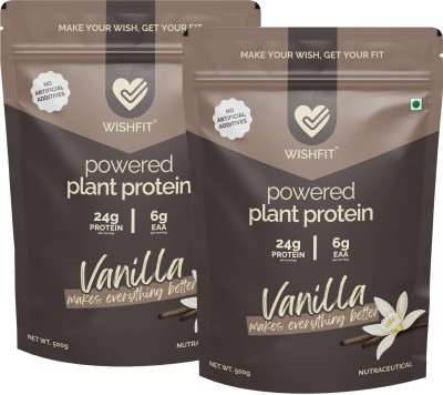 WishFit Powered Plant Protein Plant-Based Protein(1 kg, Vanilla)