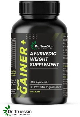 Dr.trueskin Weight Gainer+ Protein-Packed Growth Mix Weight Gainers/Mass Gainers(90 Capsules, Unflavored)