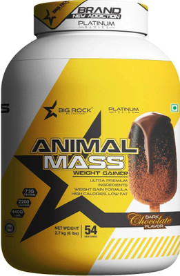 BIG ROCK NUTRITION Animal Mass Weight Gainer Powder for Men and Women Weight Gainers/Mass Gainers(3 kg, Dark Chocolate)