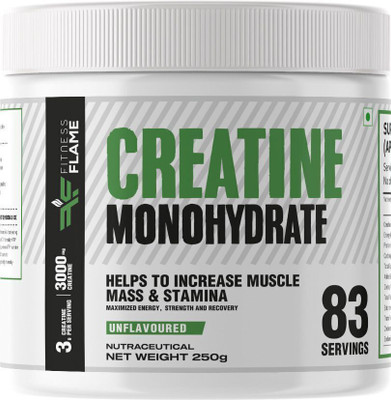 Fitness Flame Monohydrate Creatine(250 g, Unflavored)