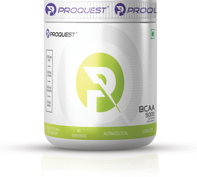PROQUEST BCAA 5000, Intra Workout Supplement with 5g Vegan BCAAs for Muscle Recovery BCAA(240 g, Lemon Zist)