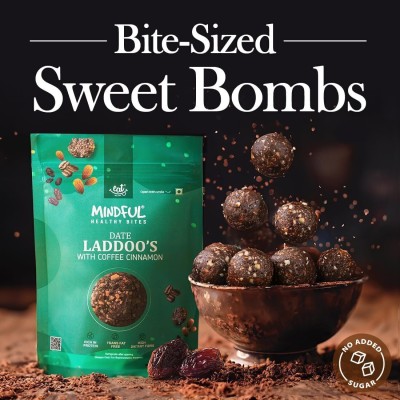 Eat Anytime Coffee Cinnamon Sugar-free Date Laddoos | Hi-fibre & protein | Instant Energy Protein Bars(0.3 g, Coffee Cinnamon)