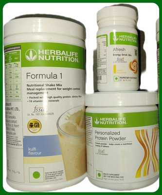 isha herbal store F1 Shake Kulfi + Protein Powder 200 G + Afresh - Lemon Protein Shake(207 g, kulfi aur lemon)