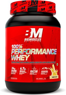 BIGMUSCLES NUTRITION Performance Whey Protein | 24g Isolate Whey Protein Blend | Enzyme Technology Whey Protein(1 kg, Rabri Kulfi)