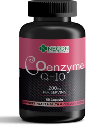 NECON HEALTHCARE Coenzyme Q10, 200mg , Supplement - Highest Strength In Single Capsule. Weight Gainers/Mass Gainers(60 Capsules, NA)