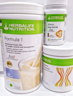 HERBALIFE Formula1 Kulfi Flavor 500g Protine Powder 200g & Elachi Afresh 50g Plant-Based Protein(750 g, Kulfi, Elachi)